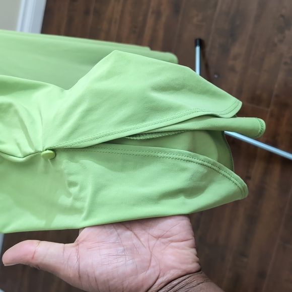 Anthony| Green Shirt Dress With Slit Sleeves Polyester Spandex Blend - Picture 5 of 13